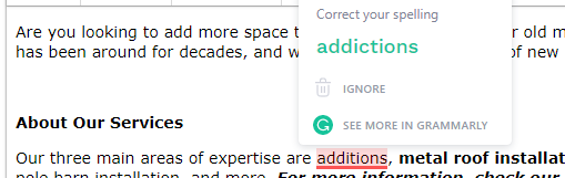 Grammarly mistakes