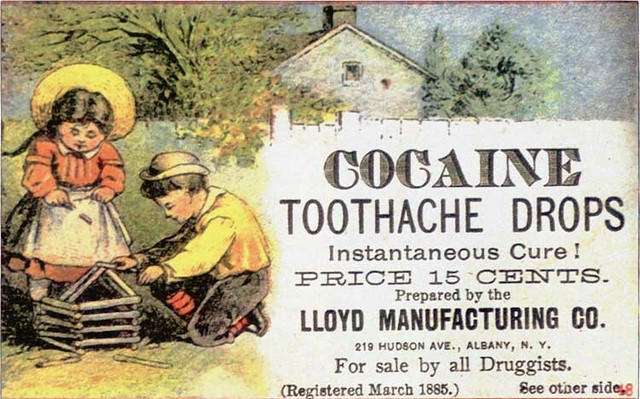 cocaine toothache drops - retro commercial 